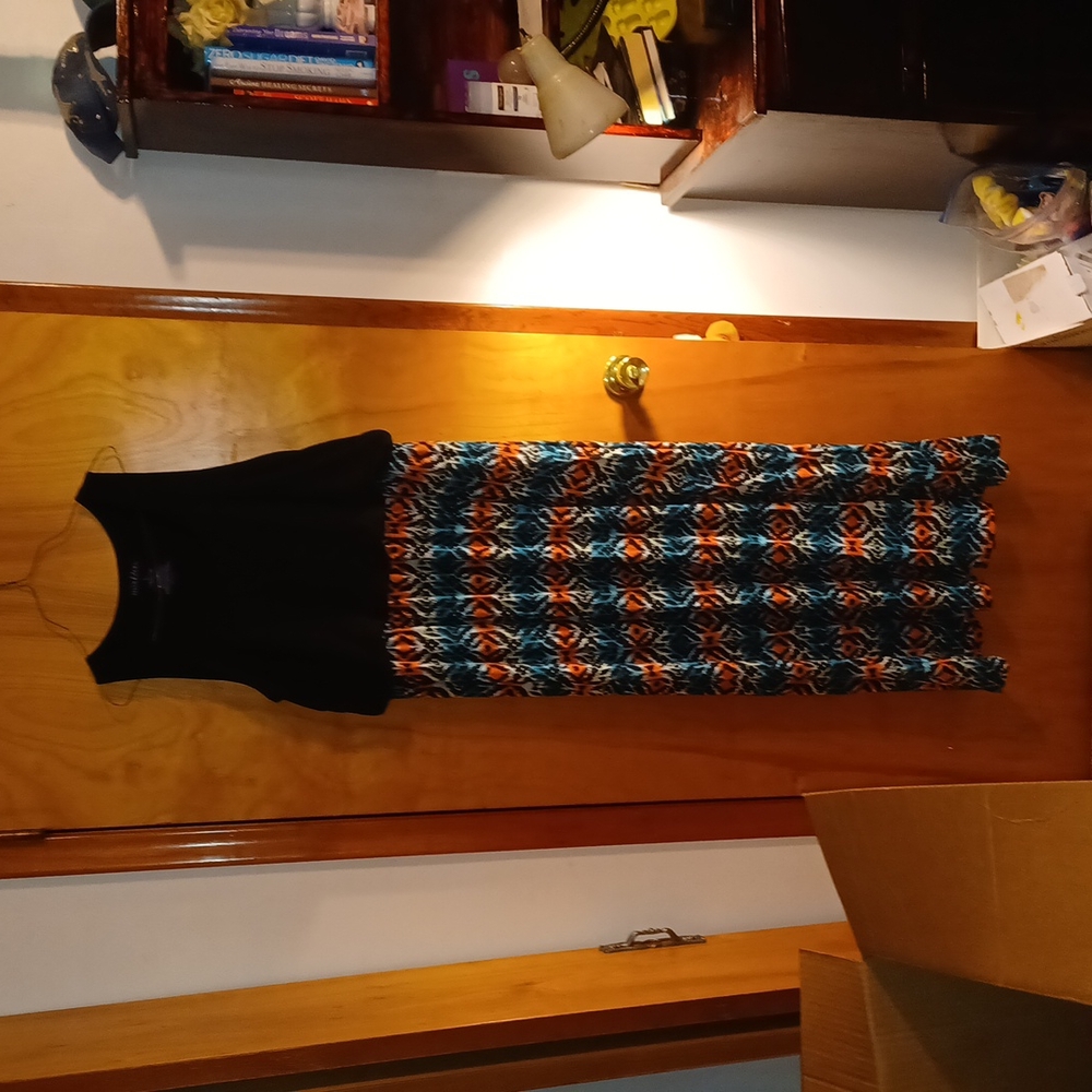 Mix.&Co. Black sleeveless multicolored Maxi dress